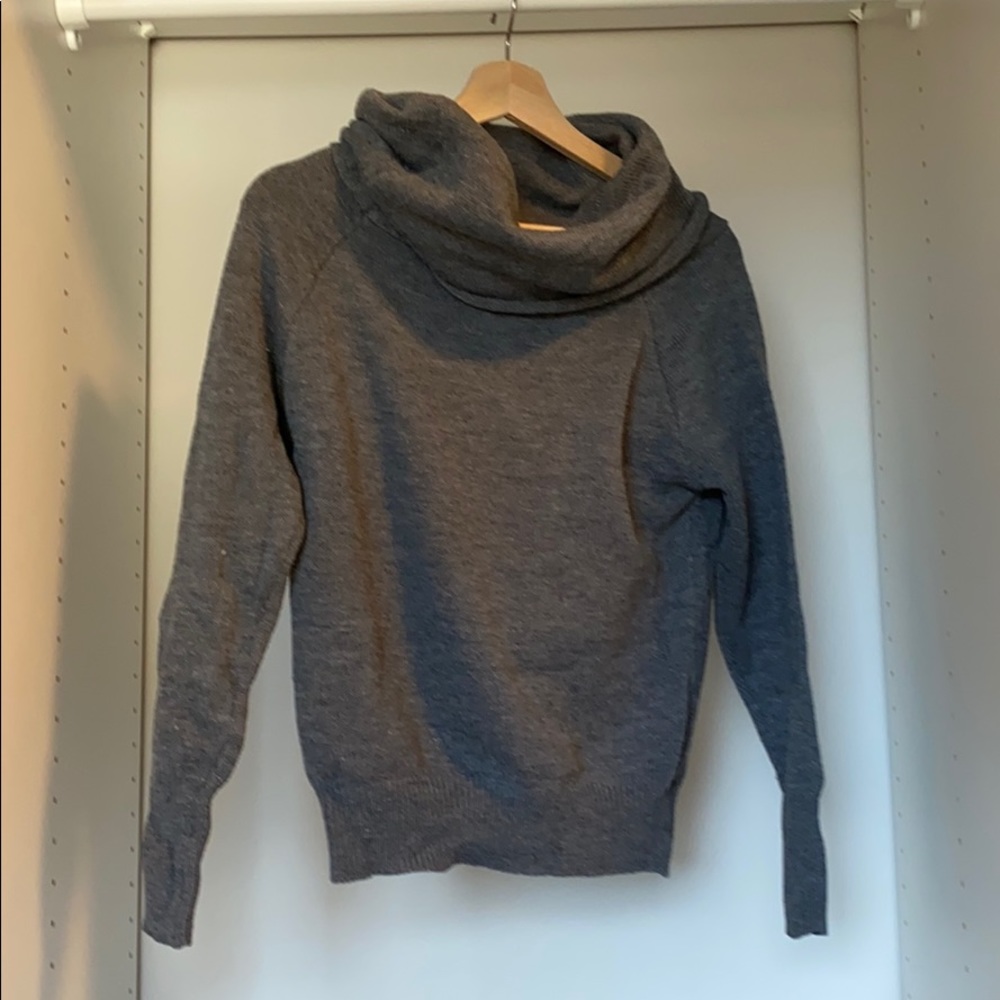 Gray cowlneck sweater